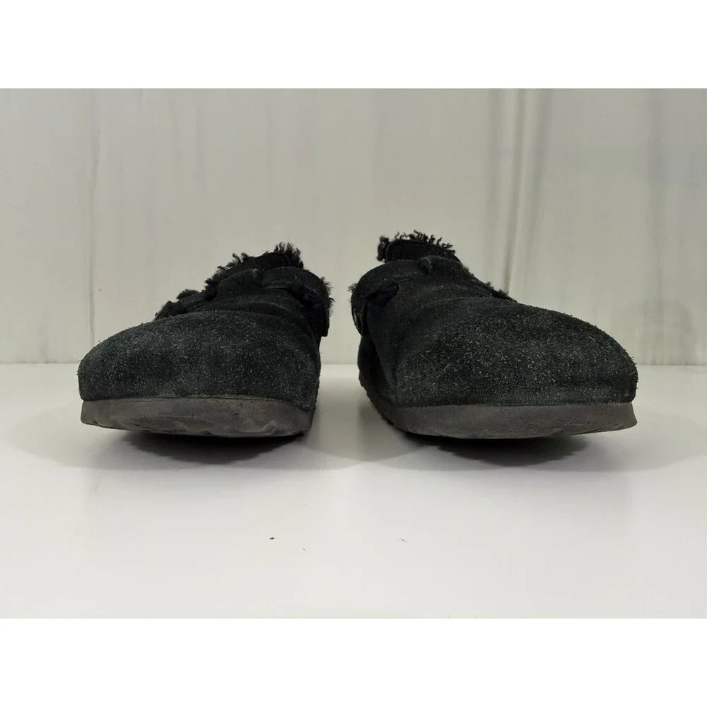 Birkenstock Boston Shearling Lined Clog Black Suede EU 40 US 9-9.5 Slow Fashion